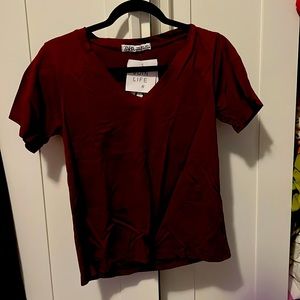 Zara deep neck tee
